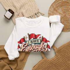 "I Have Enough Red Flags, Thanks" Vintage Banner Graphic Valentine Sweatshirt