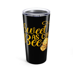 Sweet as Can Bee 20oz Tumbler  - Black | Cute Bee Design Travel Mug, Gift for Honey Lovers, Birthday, Home & Office Use, Bee Themed
