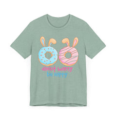 “Donut Worry Be Happy”  Easter Unisex Tee - Fun & Whimsical Short Sleeve T-Shirt