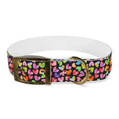 Dog Collar- Rainbow Hearts