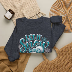 Let It Snow Snowman Crewneck Sweatshirt — Cozy Holiday Winter Pullover