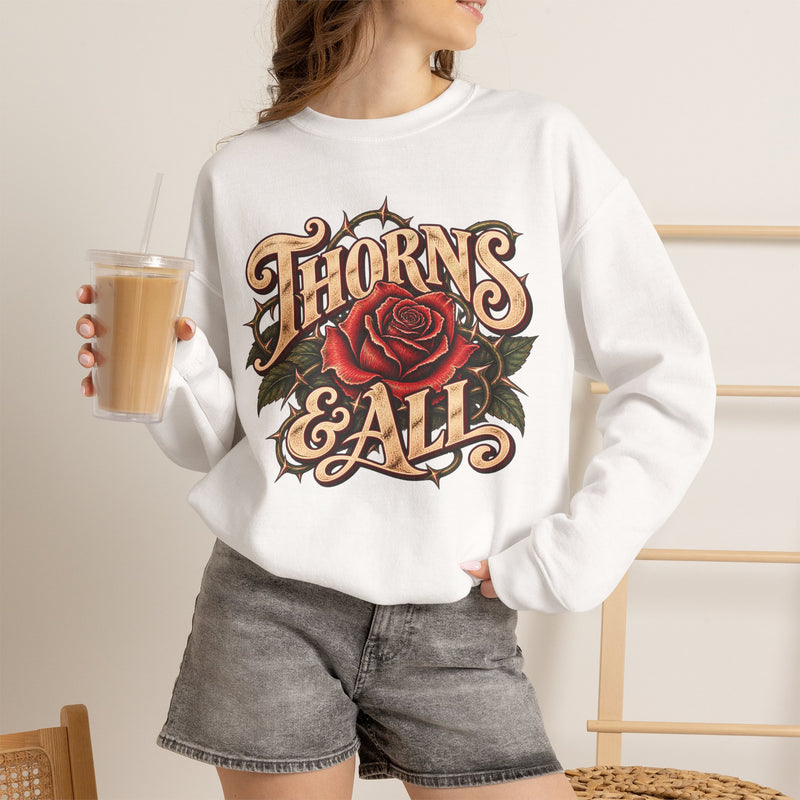 Thorns & All Rose Graphic Sweatshirt - Valentine