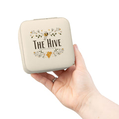 Compact 'Time To Hive' Jewelry Travel Case – Portable Ring & Earring Organizer