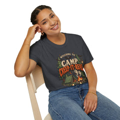 Camp Creep-It-Real T-Shirt — Welcome to Camp Halloween Graphic Tee- BP