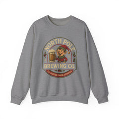 North Pole Brewing Co. Holiday Sweatshirt, Christmas Gift, Unisex Cozy Crewneck, Winter Apparel, Elf Festive Casual Wear
