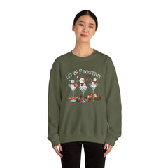 Lit & Frostbit Design | Festive Christmas Martinis, Winter Parties, Snowman Apparel, Christmas Party Sweatshirt