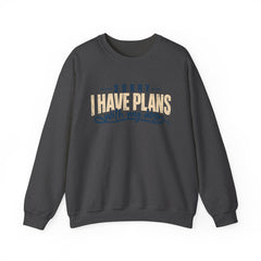 "Sorry I Have Plans With My Dog" Cozy Dog Lover Crewneck Sweatshirt