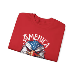 AMERICA - Bald Eagle- Unisex Heavy Blend™ Crewneck Sweatshirt
