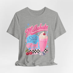 Milkshake State of Mind T-Shirt — Retro Diner Cherry Milkshake Tee