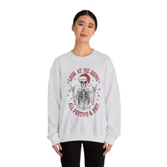 Christmas Skeleton Unisex Sweatshirt - Rude Humor - Party Sweatshirt- Holiday Humor