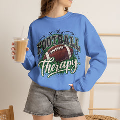 Football Therapy Sweatshirt — Vintage Football Graphic Crewneck