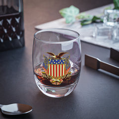 Whiskey Glass-  Civil War Design