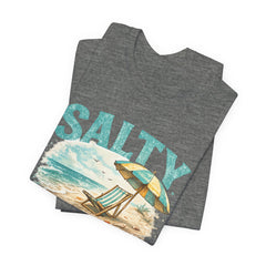 Salty Soul Beach T-Shirt — Vintage Umbrella & Chair Summer Tee
