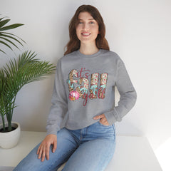 Cozy It’s Fall Y’all Sweatshirt with Floral Design, Perfect for Autumn Style, Thanksgiving Gift, Casual Wear, Seasonal Comfort