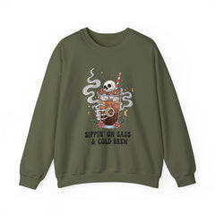Sassy Coffee Sweatshirt - Cozy Unisex Crewneck, Halloween Fashion, Gift for Coffee Lovers, Fall Apparel, Cute Casual Style