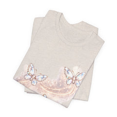 Butterfly Sparkle Tee — Pastel Crystal Butterflies Graphic T-Shirt