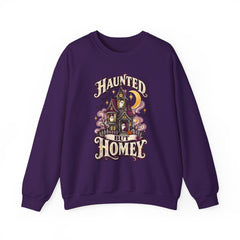 Haunted But Homey Sweatshirt — Cozy Halloween Haunted House Crewneck