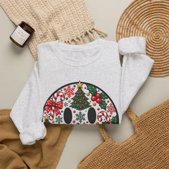 Christmas Smiley Crewneck Sweatshirt — Festive Holiday Smile Graphic