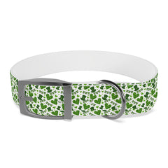 Dog Collar - Green Leprechaun Hats and Green Hearts Design