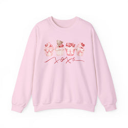 Pink Cupcakes and Bear Valentine's Day Sweatshirt