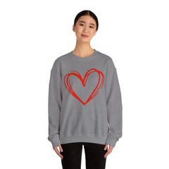 Hand Drawn Heart  - Valentine's Day Sweatshirt