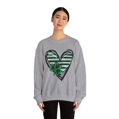 St. Patrick's Day Heart Sweatshirt - Unisex Heavy Blend Crewneck