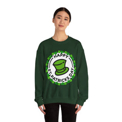 Happy St. Patrick's Day Unisex Crewneck- Leprechaun Hat