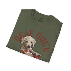 FB Rockstar Dog Unisex T-Shirt - Deaf Dogs Definitely Rock Design