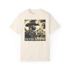 Alamo - Never Give Up - T-shirt - Military Branches, Right to Bear Arms, American Flag