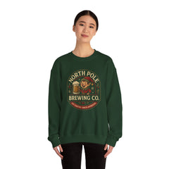 North Pole Brewing Co. Holiday Sweatshirt, Christmas Gift, Unisex Cozy Crewneck, Winter Apparel, Elf Festive Casual Wear