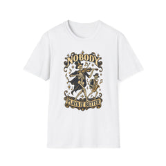 Nobody Plays It Better T-Shirt — Skeleton Violinist Day of the Dead Music Tee