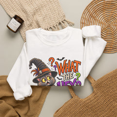 Halloween Cat 'What the Hex?' Crewneck Sweatshirt
