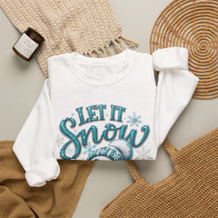 Let It Snow Snowman Crewneck Sweatshirt — Cozy Holiday Winter Pullover