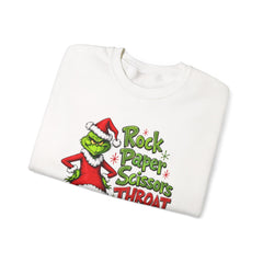 Rock - Paper - Scissors - Throat Punch- Dr. Seuss Grinch Christmas Sweatshirt