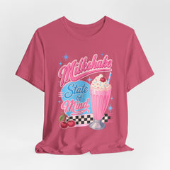 Milkshake State of Mind T-Shirt — Retro Diner Cherry Milkshake Tee