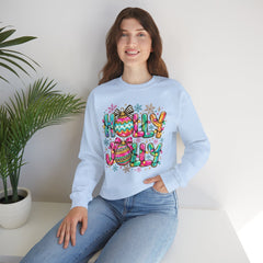 Holly Jolly Crewneck Gildan Sweatshirt — Colorful Christmas Ornament Holiday Sweater