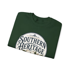 Southern Heritage Crewneck Sweatshirt — Vintage Magnolia Graphic