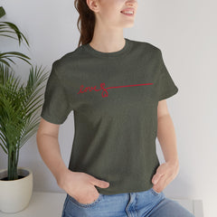 Love Signature T-Shirt – Minimal Red Script Tee