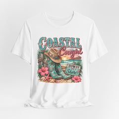 Coastal Cowgirl Tee — "Howdy Shore" Beach Western Graphic T-Shirt