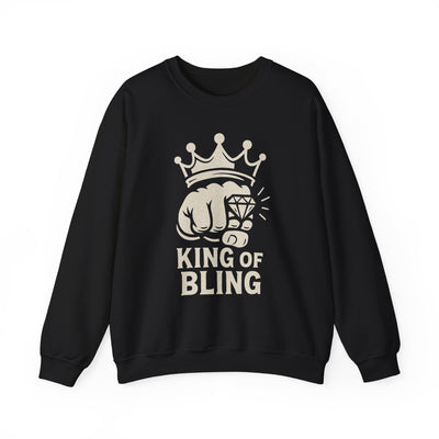 Bling King Sweatshirt, Cozy Crewneck, Gift for Him, Streetwear Style, Bomb Party,  Casual Fashion