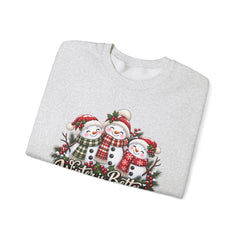 Winter is Better with Friends - Snowmen Crewneck Sweatshirt, Cozy Christmas Apparel, Holiday Festive Sweatshirt