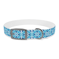 Dog Collar- Blue Mexican Talavera Tile Print