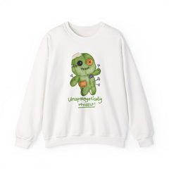 Fun Voodoo Doll Sweatshirt, Unapologetically Myself Crewneck, Cozy Gift for Halloween, Casual Wear, Self-Love Apparel