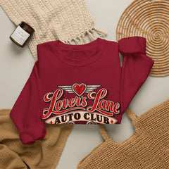 Lovers Lane Auto Club Vintage Racing Graphic Crewneck Sweatshirt- Valentine
