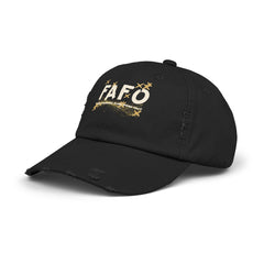 Distressed Cap with FAFO Design – Casual Trendy Hat FIZZ AROUND AND FIND OUT