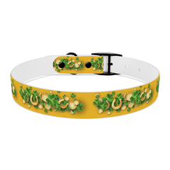 Gold Dog Collar - St Patrick's Day Horseshoe & Coin Design