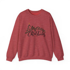 "Merry Christmas" Crewneck, Unisex Sweater, Winter Fashion, Festive Apparel, Holiday Gift, Christmas tree