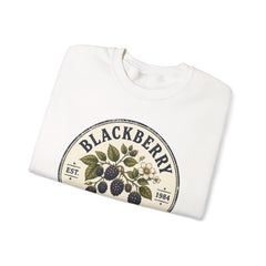 Blackberry Picking Club Crewneck Sweatshirt — Vintage Fruit Patch Design