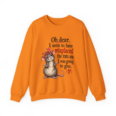 Sarcastic Crewneck Sweatshirt - Don’t Give A Rats Ass