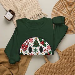 Christmas Smiley Crewneck Sweatshirt — Festive Holiday Smile Graphic